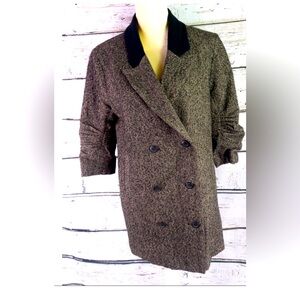 Anthropologie BB DAKOTA Tweed Jacket , 3/4 Ruched Sleeves Size M